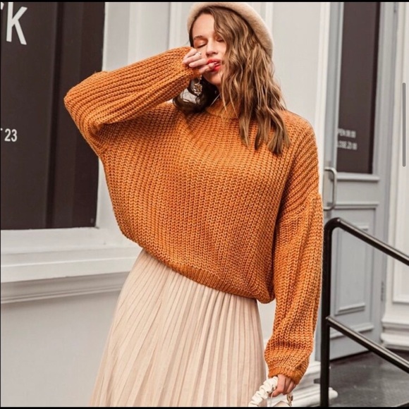 New! Clearance🔥Chunky Knit Roomy wide collared Sweater - Picture 6 of 8